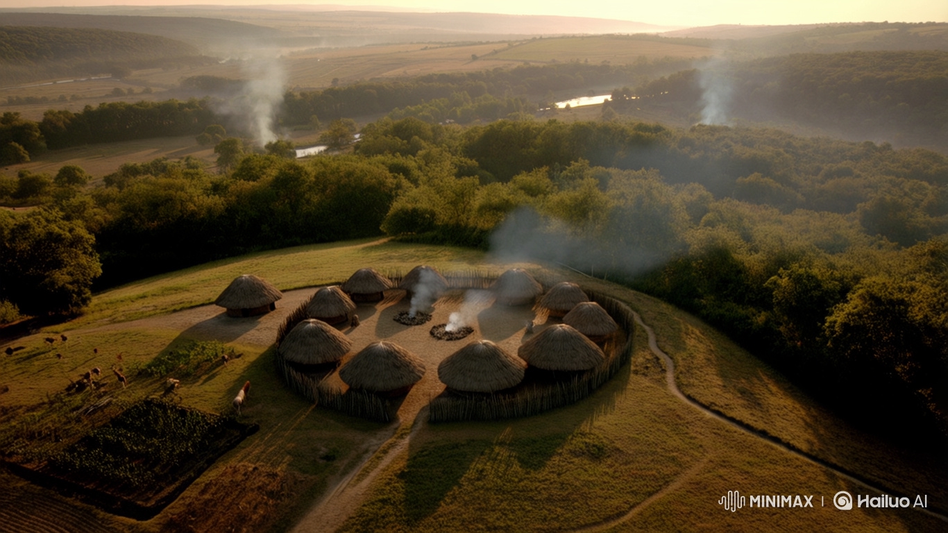 Dawn over an Ancient Latin Settlement in Latium