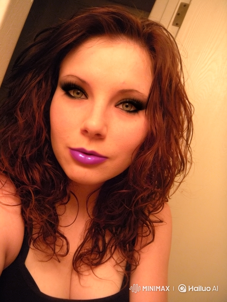 Young Woman Blows Kiss with Dramatic Makeup