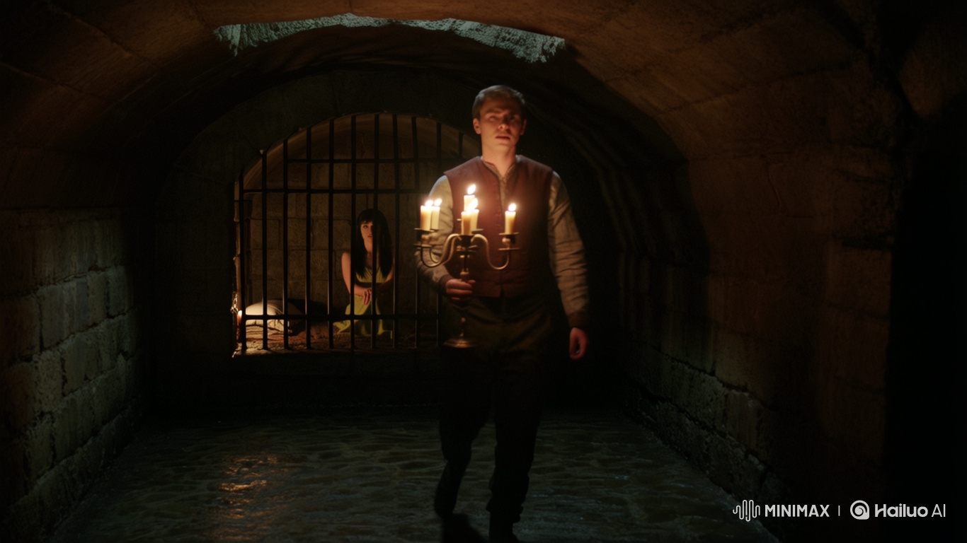Prince Jax Confronts Elf Lara in Dungeon