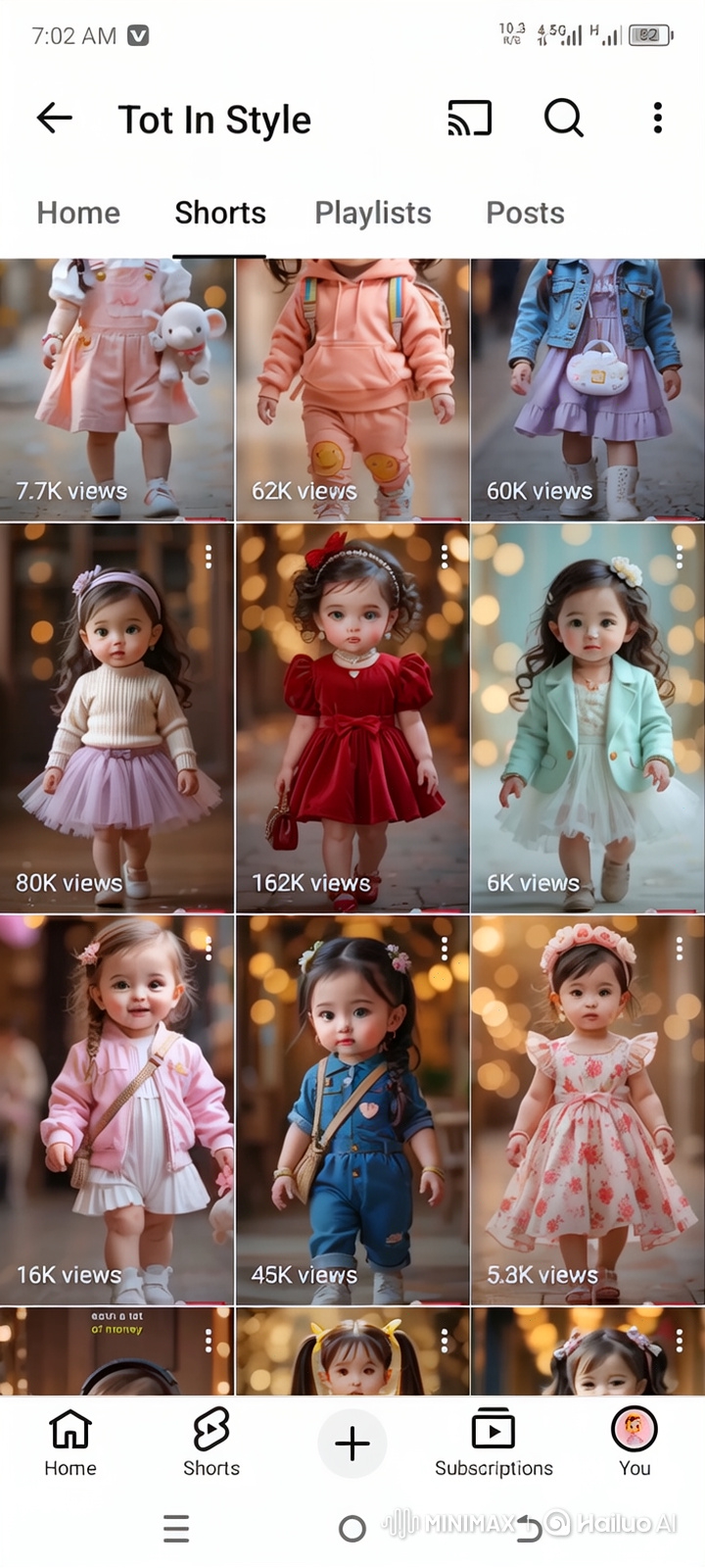 Young Girl in Red Dress Waves and Blows Kiss