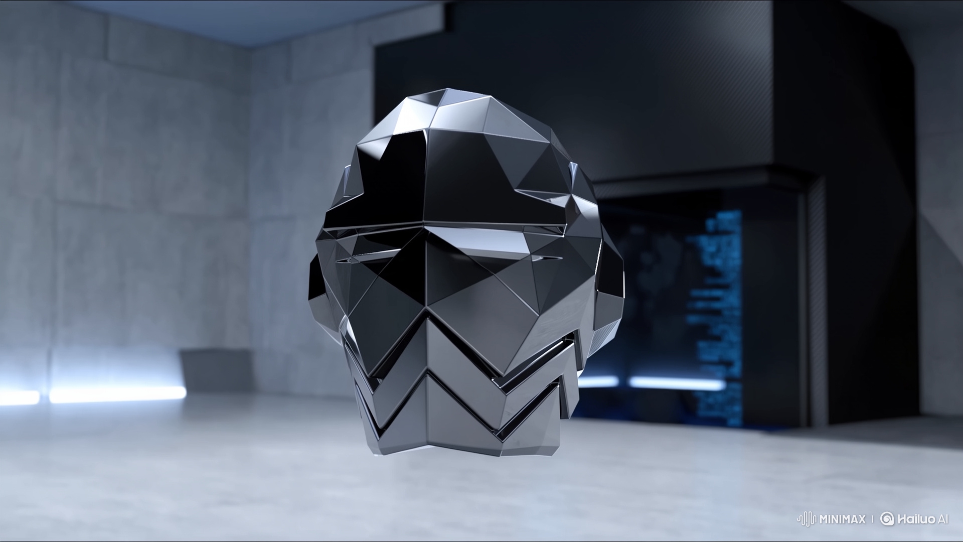 Neo-Futuristic Mask Shows Subtle Digital Vibration
