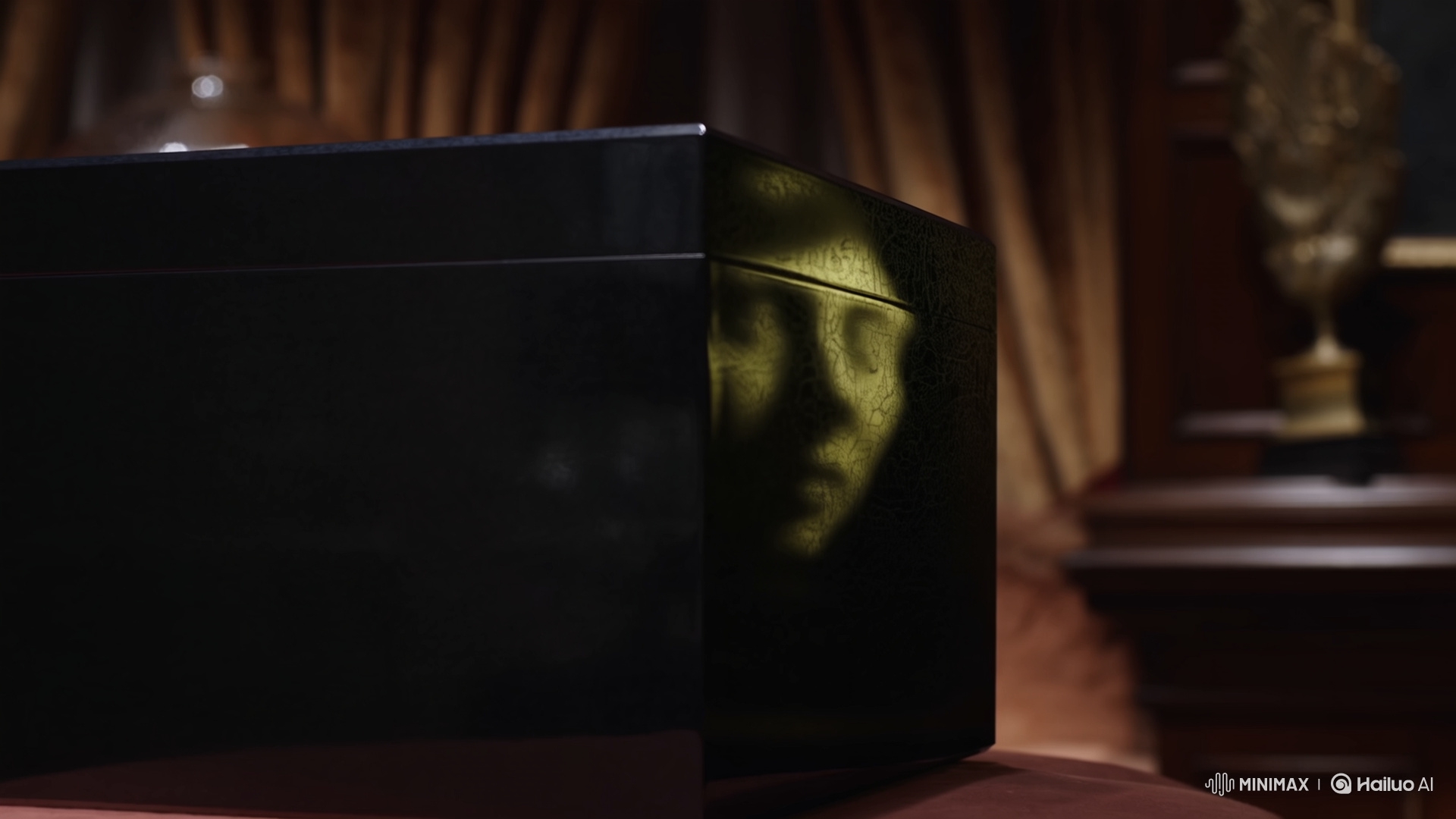 Realistic Study: Vintage Cigar Box Reflection