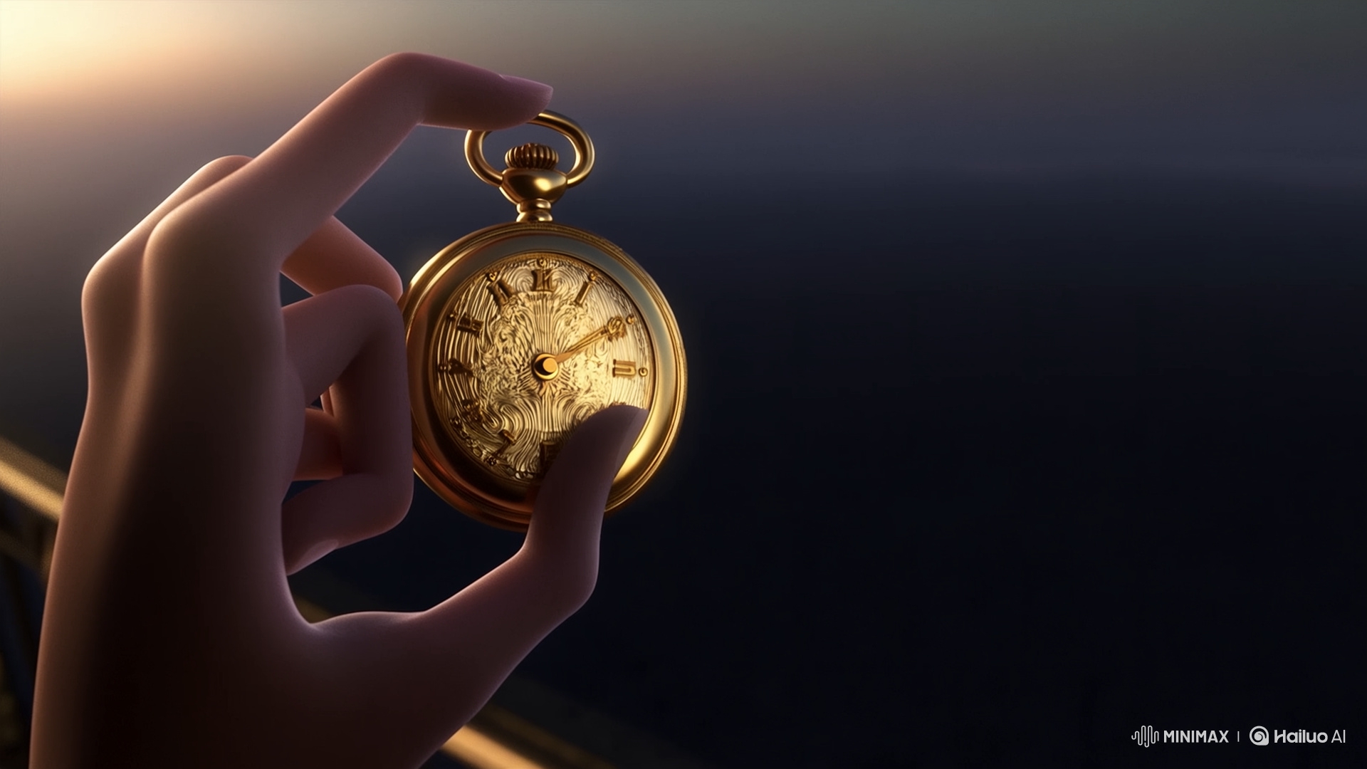Desperate Hand Loses Grip on Golden Watch in Abyss
