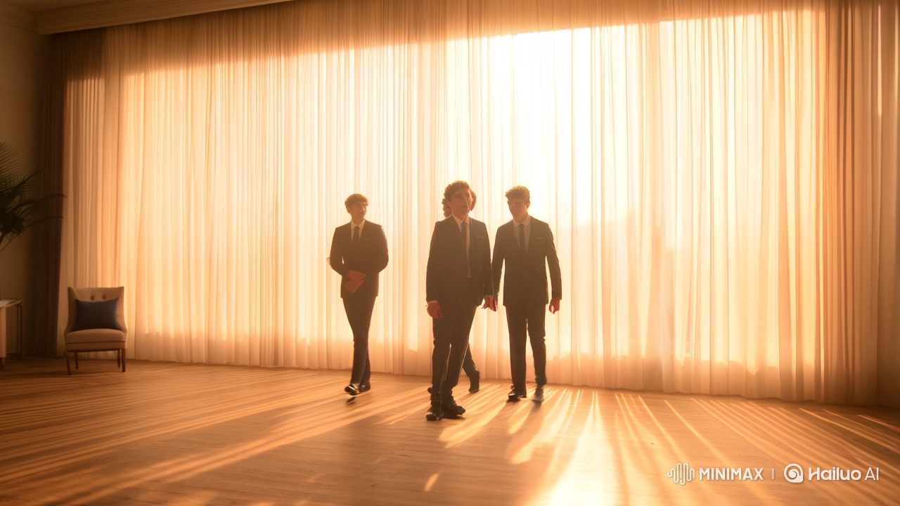 Young Men Present Autonomy in Elegant Room Setting