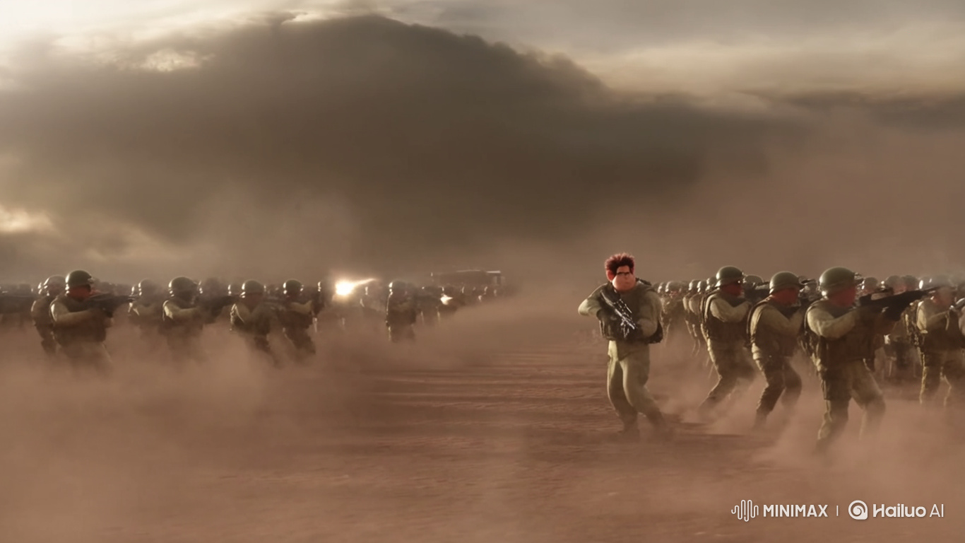 Modern Military Showdown in Cinematic Slow-Motion Desert Battle