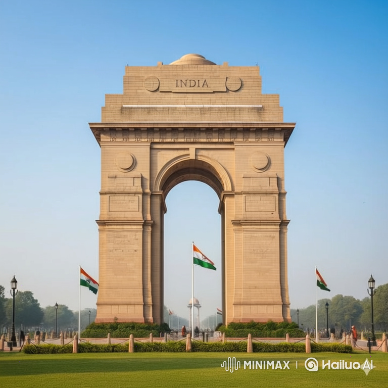 India Gate: Day to Night Transition in Cinematic 16K HDR
