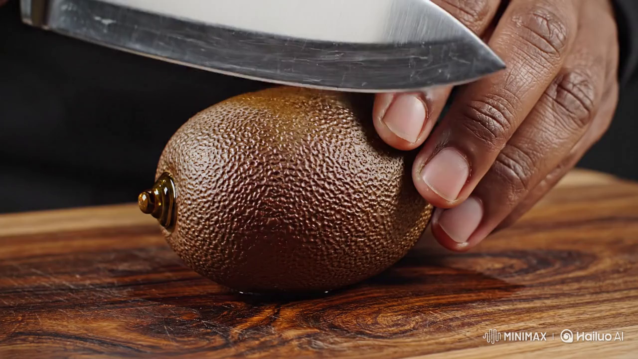 8K ASMR: Hyper-Detailed Kiwi Glass Sculpture Slice