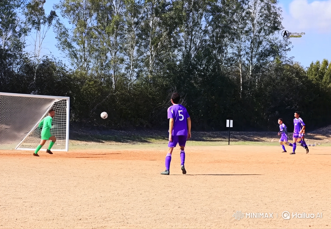 Player in Purple Jersey Scores Stunning Scissor Kick Goal