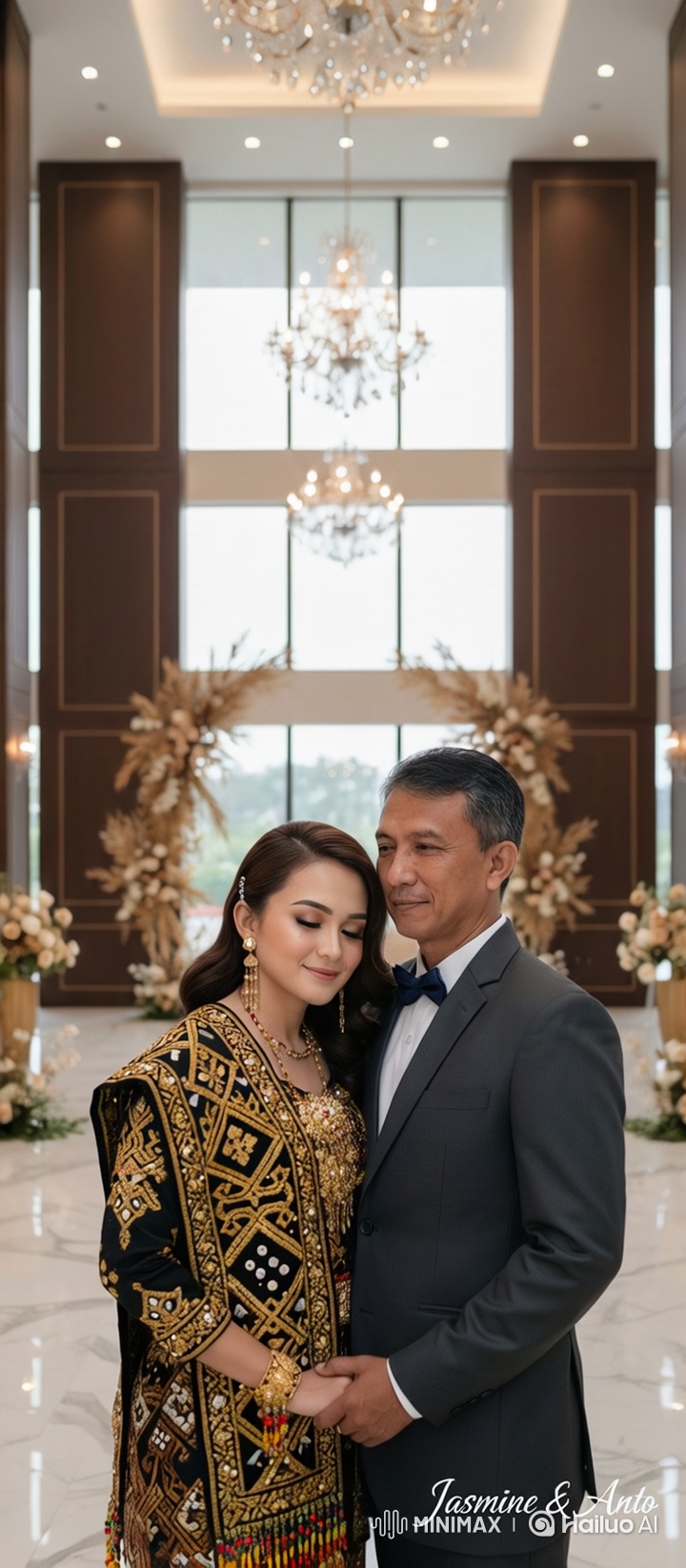 Couple Exchanges Vows and Shares Intimate Wedding Kiss