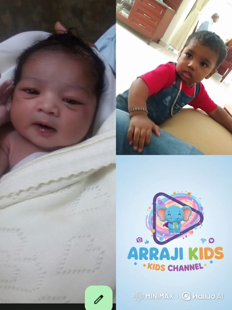 Baby Grows to Toddler in Time-Lapse with ARRAJI KIDS Logo