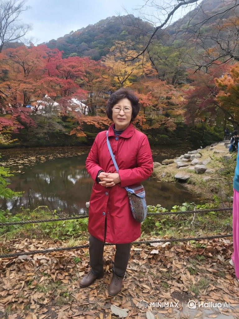 Autumn Friendship Portrait: Three Women by the Pond