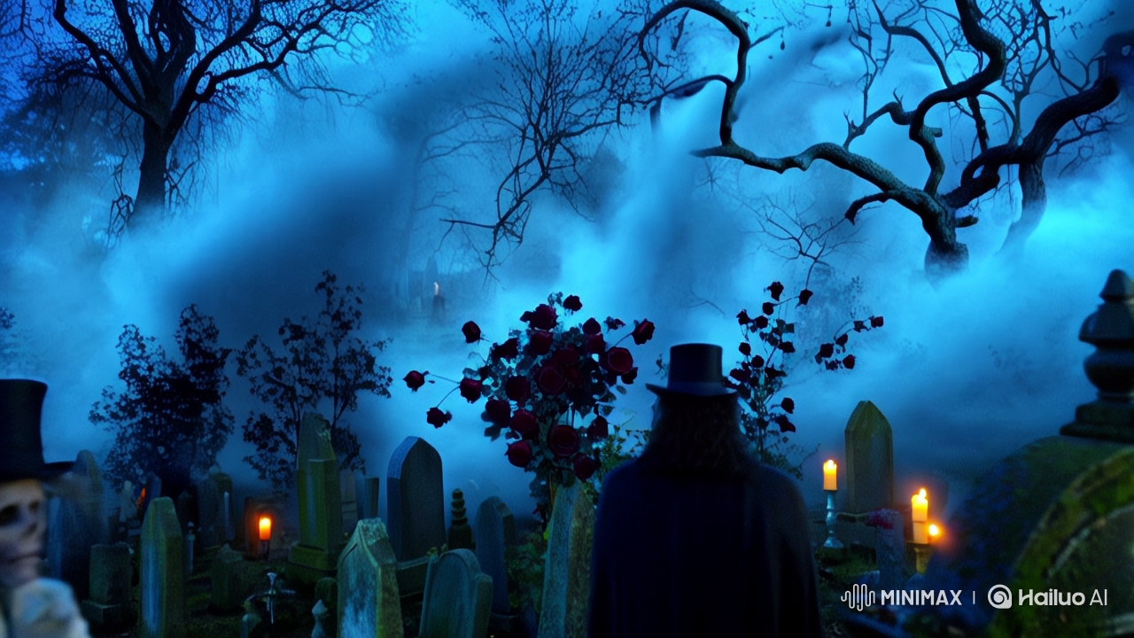Gothic Cemetery: Eerie Encounter with the Herald