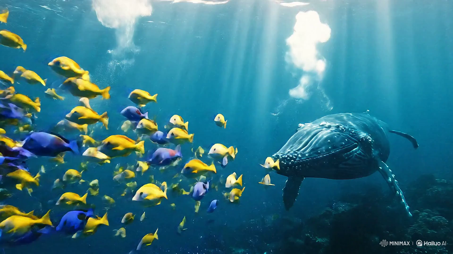 Whale Encounter: Serene Underwater Cinematic Journey