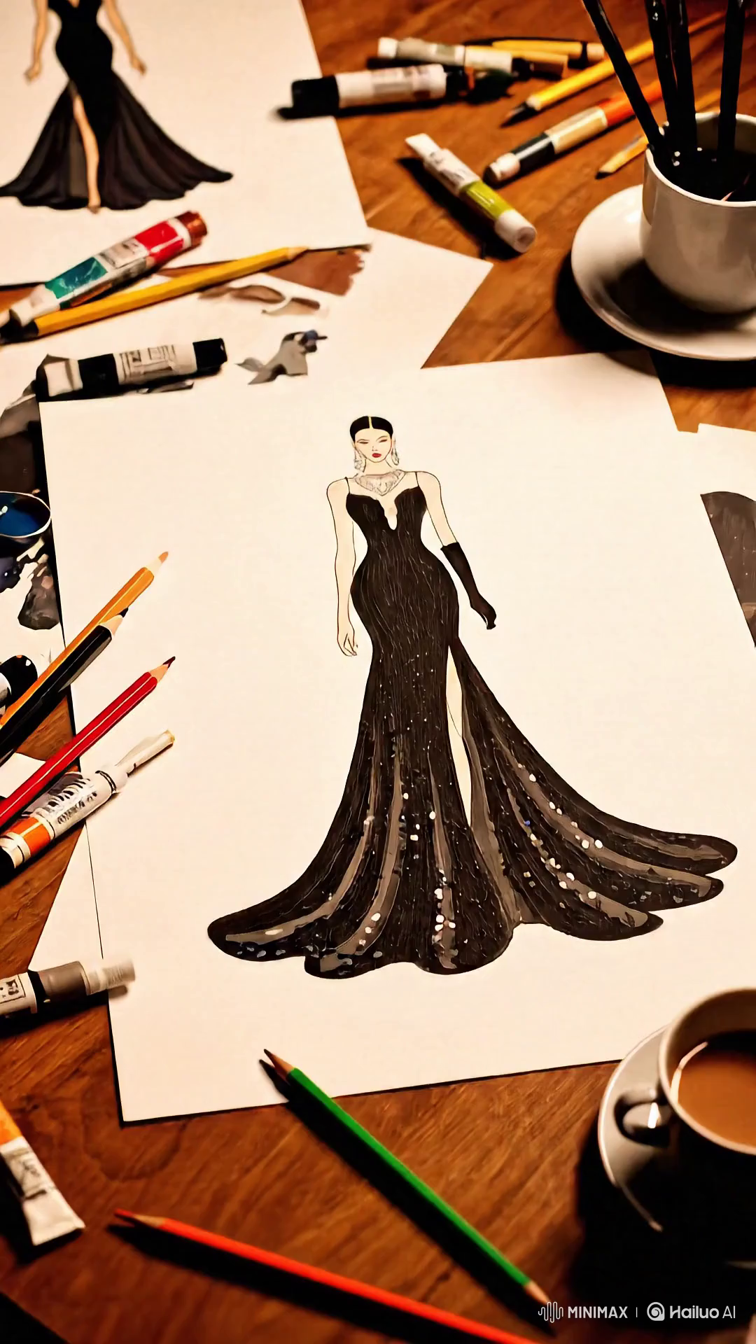 Artist's Desk: Paper Model Comes to Life on Runway