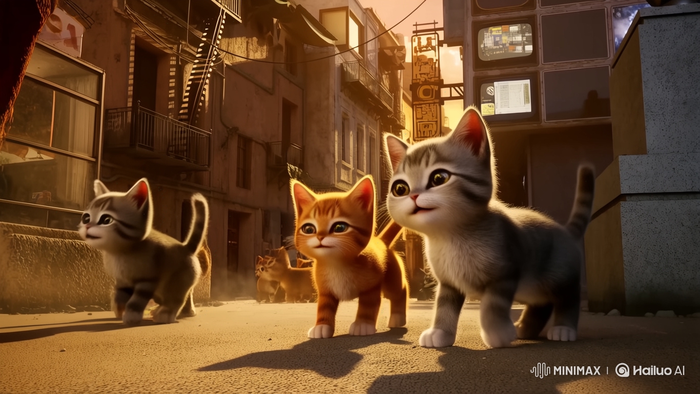 Realistic Kittens Sing Nostalgic Tale in Cinematic Video