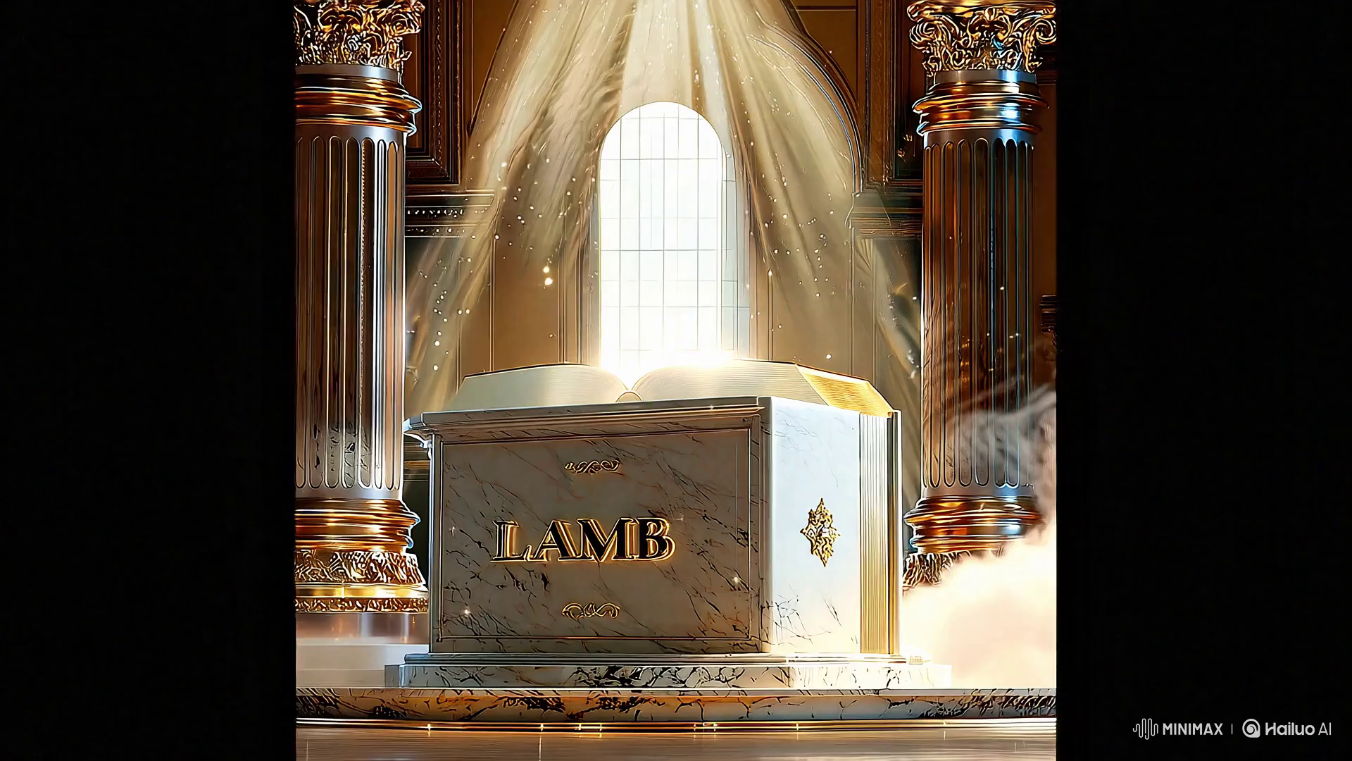 Divine Reverence: Cinematic Sacred Scene with Advanced Visual Effects