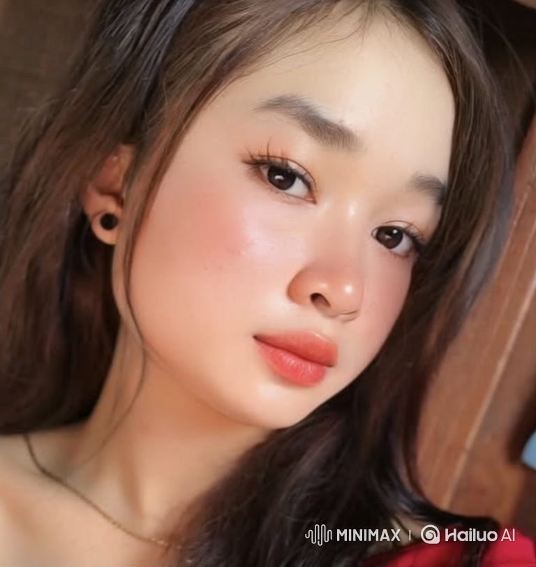 Intimate Portrait of a Serene Young Woman