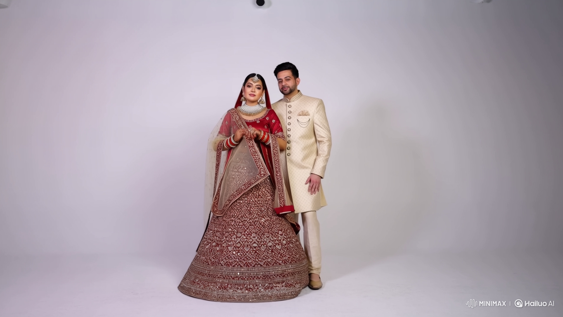 Indian Bride and Groom Showcase Wedding Attire