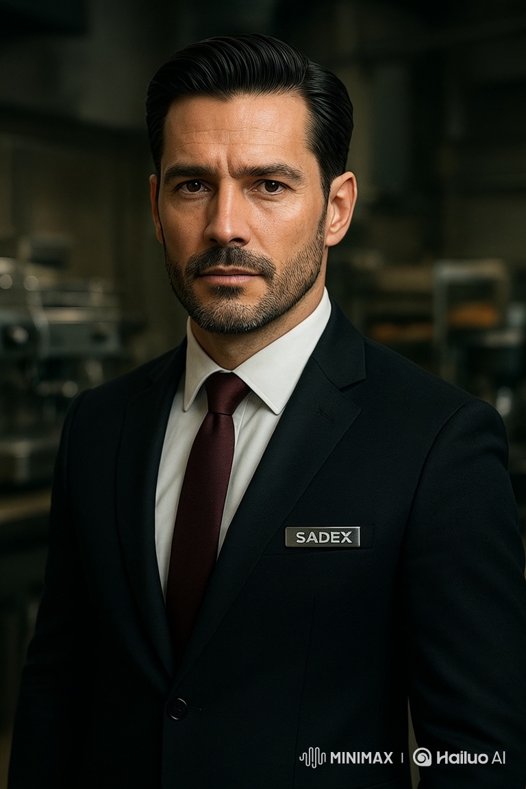 Professional Man Introduces "SADEX" Brand in Premium Bakery Setting
