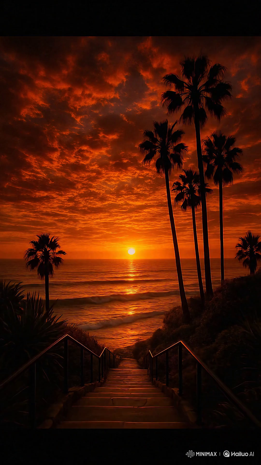 Dramatic Sunset Over Ocean: Cinematic 8K Video Experience