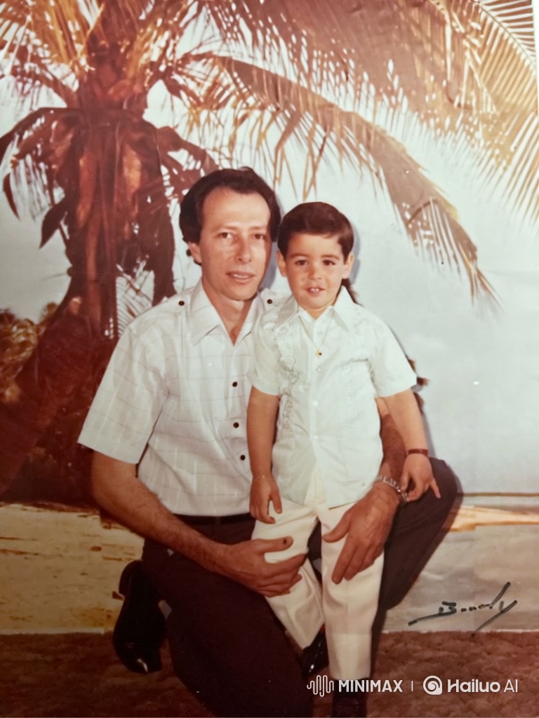 Vintage Photo Comes Alive: Father and Son's Loving Embrace