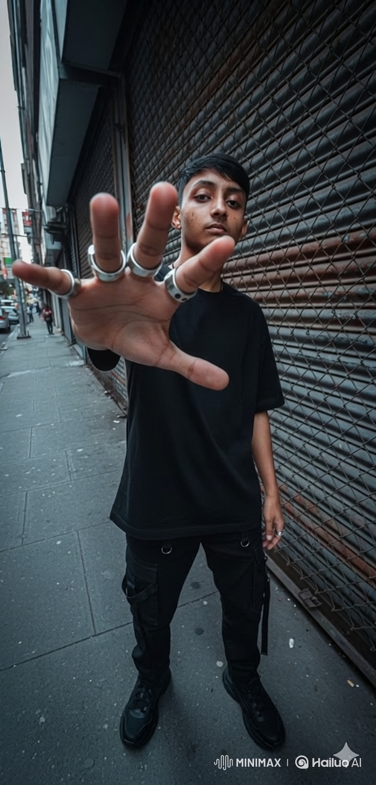 Young Man Displays Rings in Cinematic 360-Degree Shot