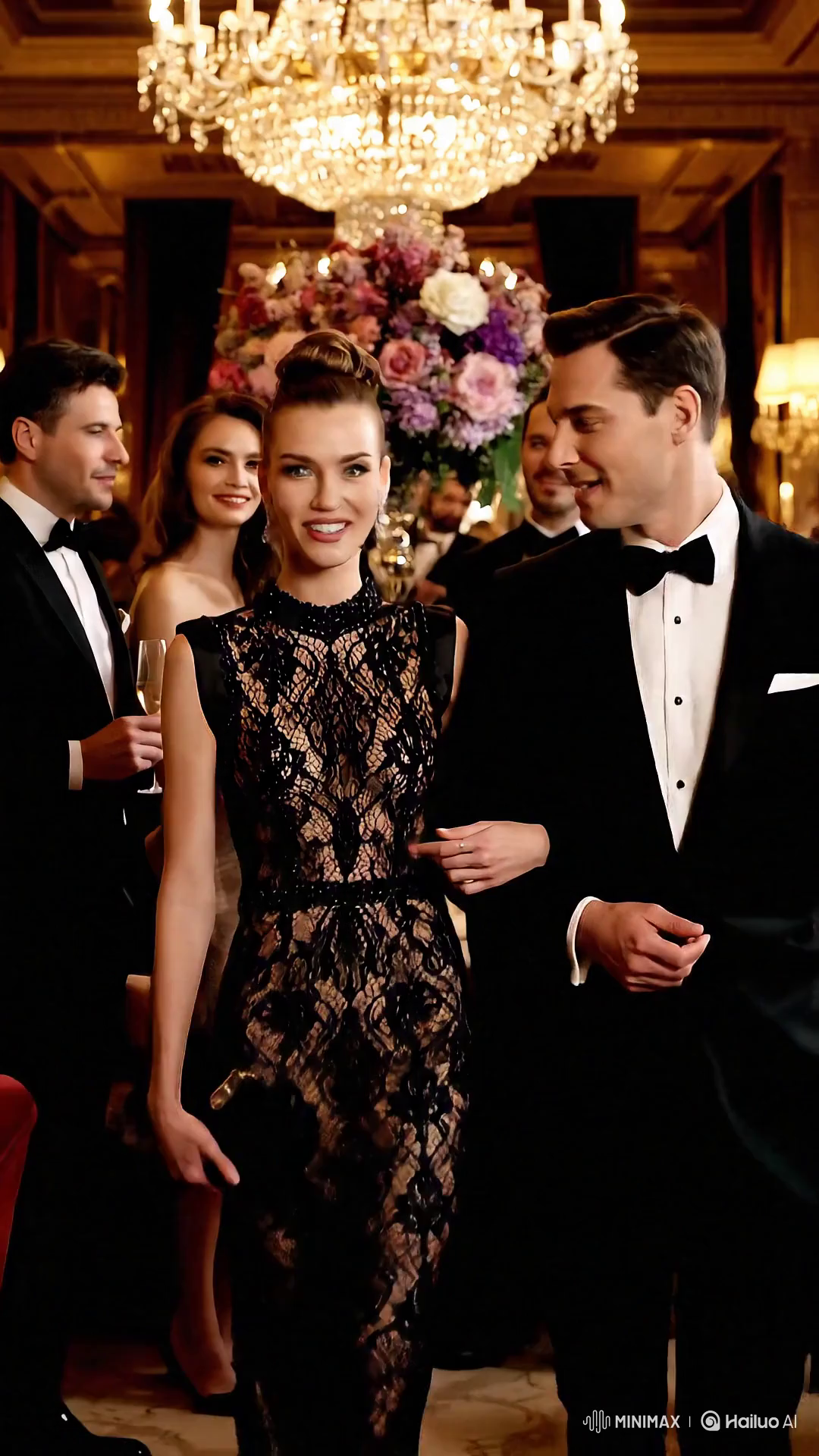 Russian Model in Elegant Restaurant with Chic Outfit
