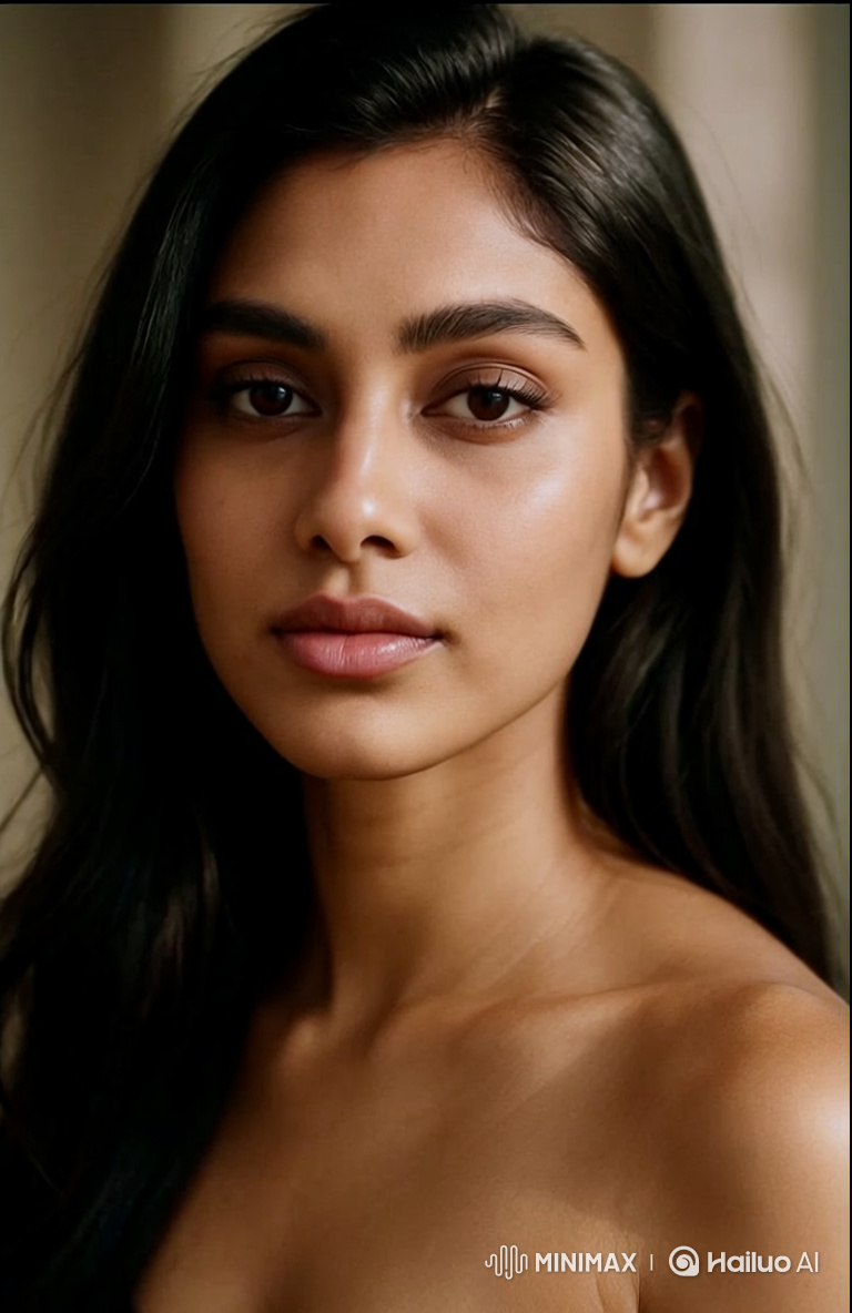South Asian Woman's Natural Beauty and Genuine Smile