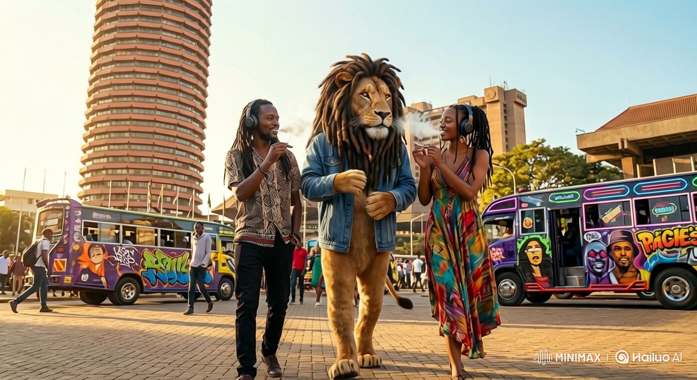 Iconic Nairobi Tower and Groovy Stroll with Lion