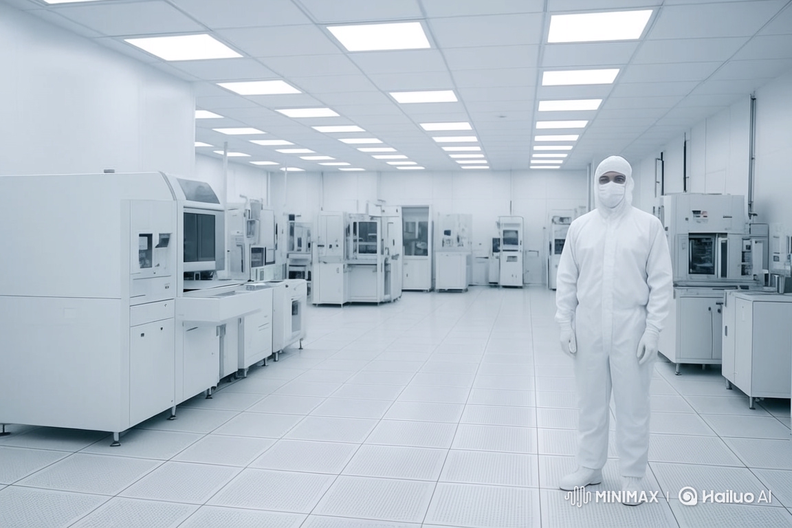 High-Tech Semiconductor Fabrication Process in Futuristic 4K