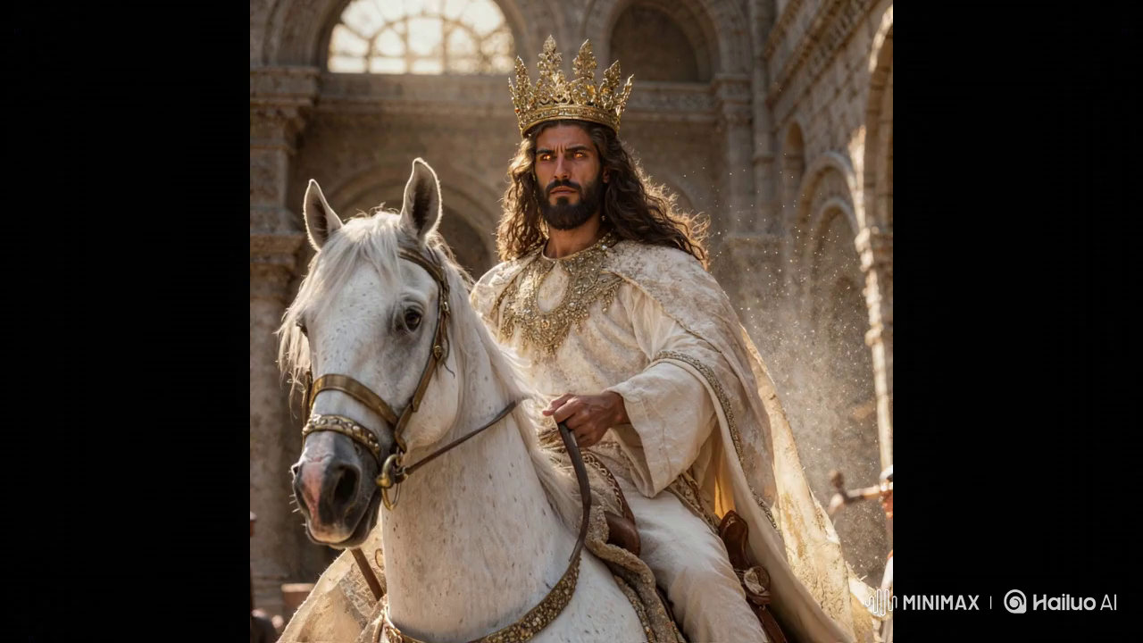 Ultra-Realistic Cinematic Scene with Royal Figure on Horse
