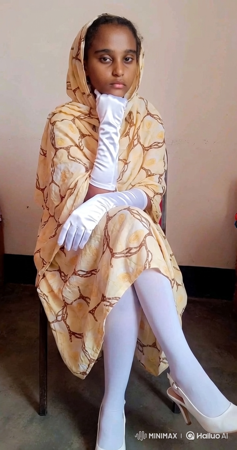 Young Woman in Yellow Dress Reflects Calmly