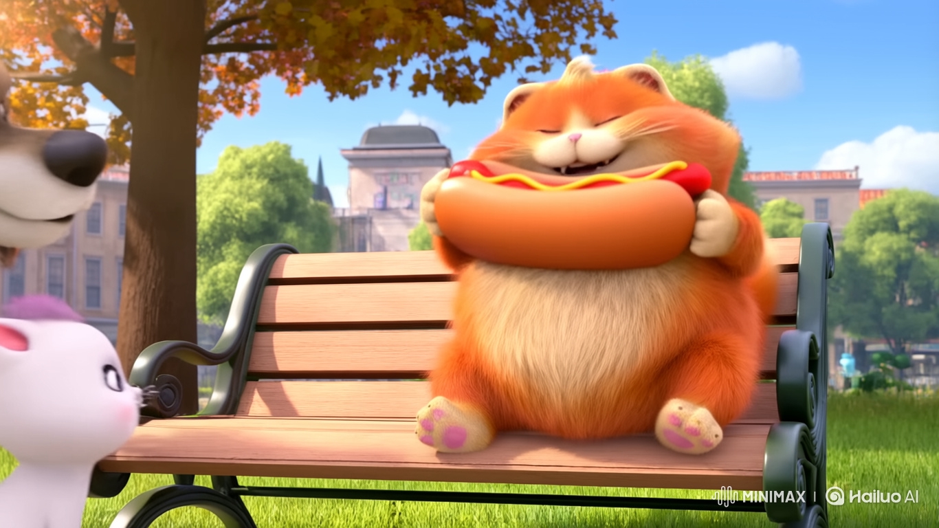 Chubby Cat Finds Friendship After Bullying in 3D Park Scene