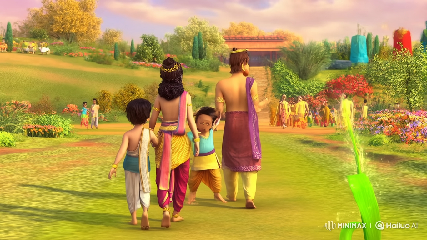 Child's Truth Surprises Buddha; Royal Couple Enchanted by Flower Garden