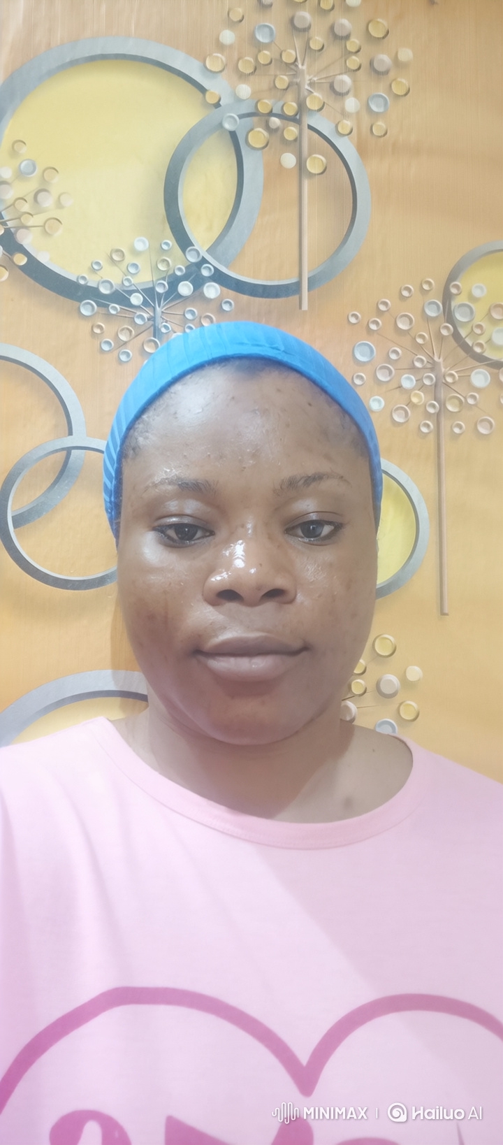 Woman Showcases Natural Beauty with Radiant Skin