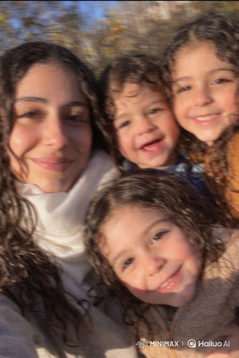 Family Happiness: Mother and Children's Joyful Embrace