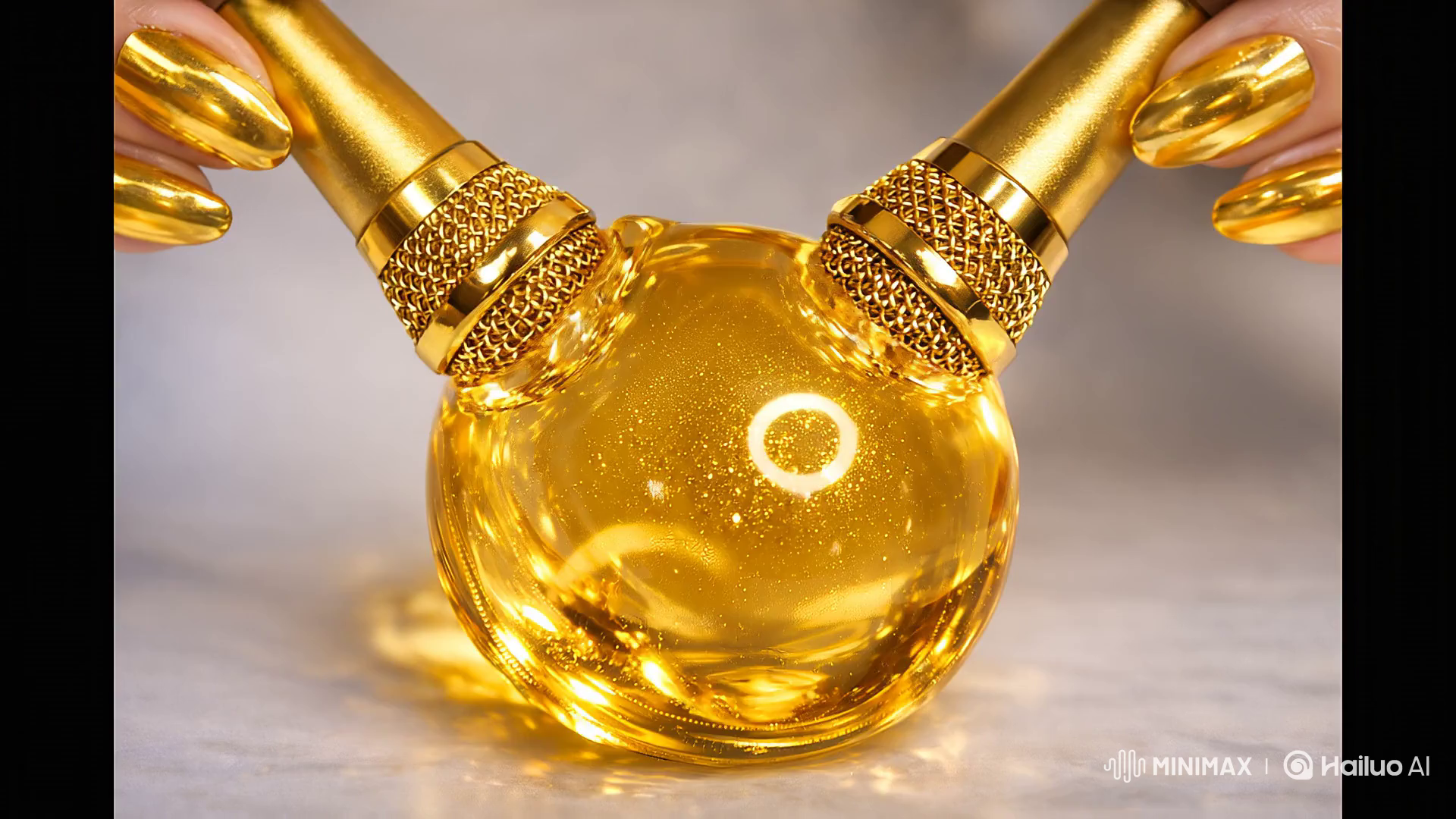 Sleep ASMR: Golden Gel Sphere, Mics Knead & Flow