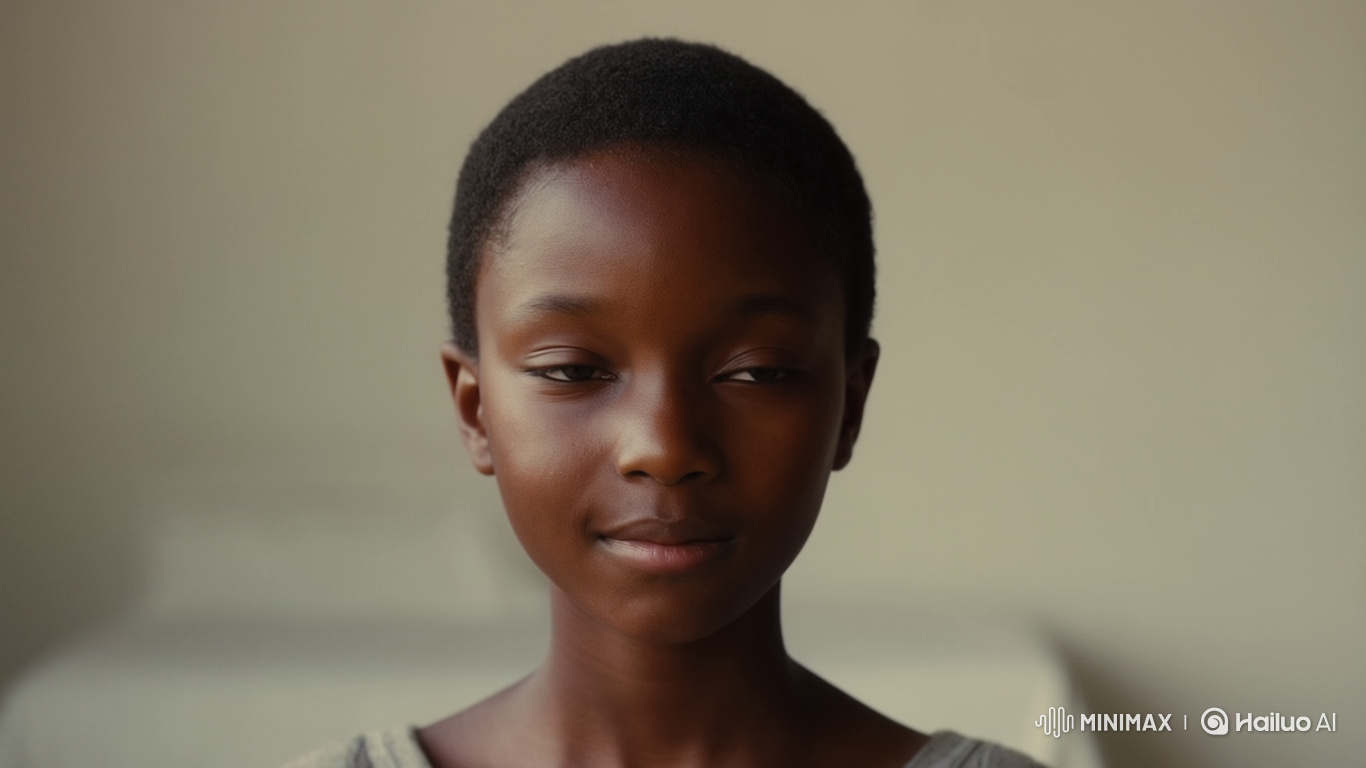 Portrait of a Calm Young Black Woman