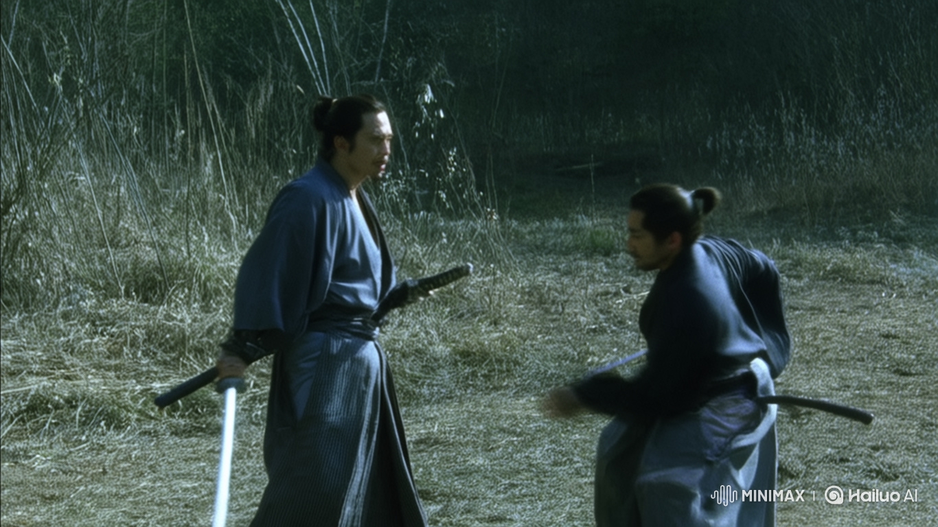 Cinematic Samurai Sword Fight in Wilderness