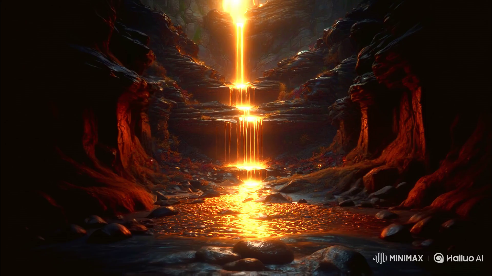 Sacred Canyon: Golden Liquid's Gentle Flow