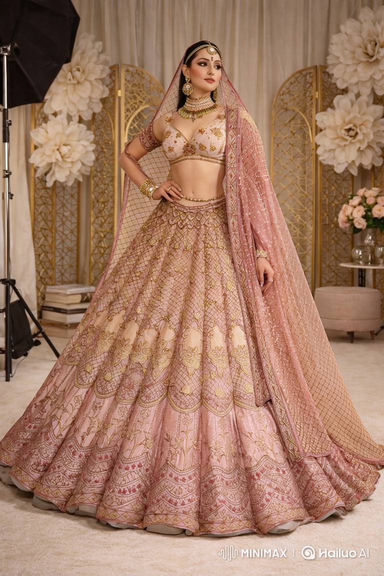 Ornate Gown: Model's Confident Runway Walk