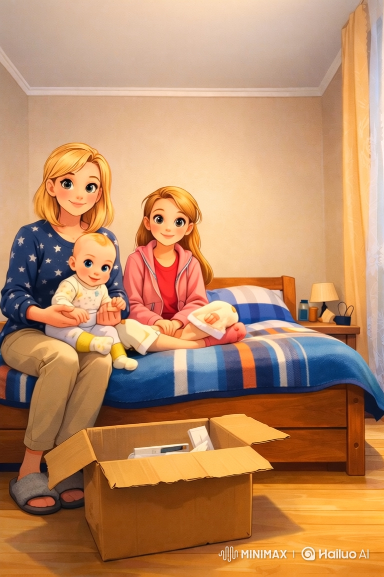 Joyful Family Unpacks Baby Clothes