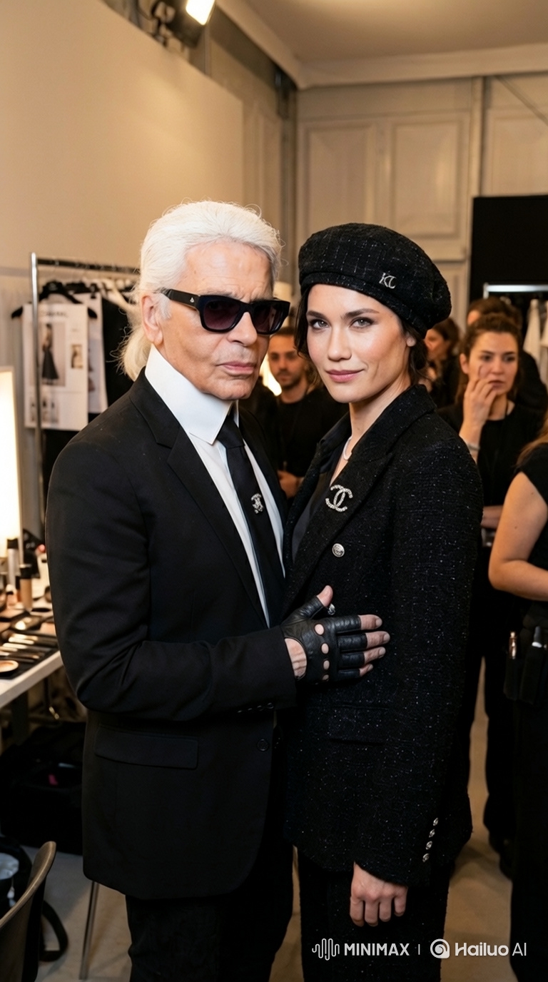 Backstage to Catwalk: Karl and Model