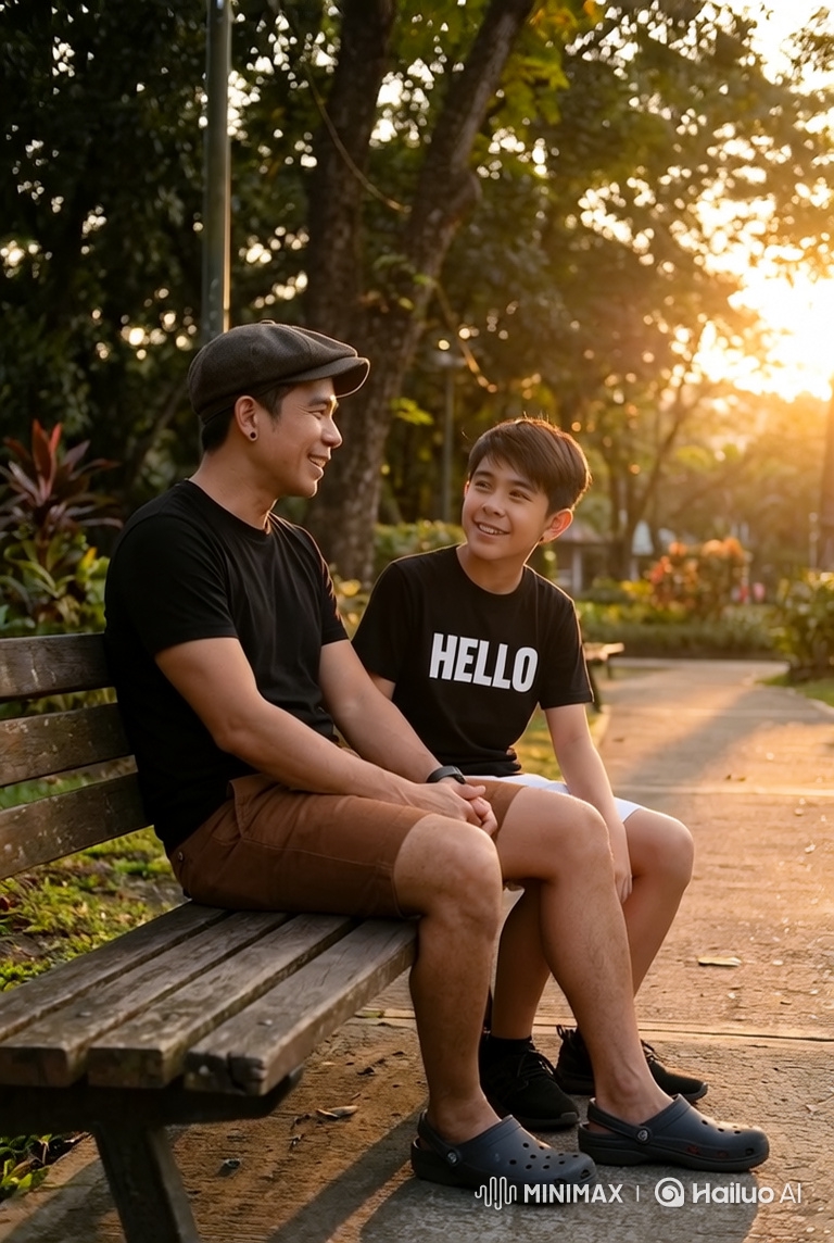 Father and Son's Golden Hour Storytime