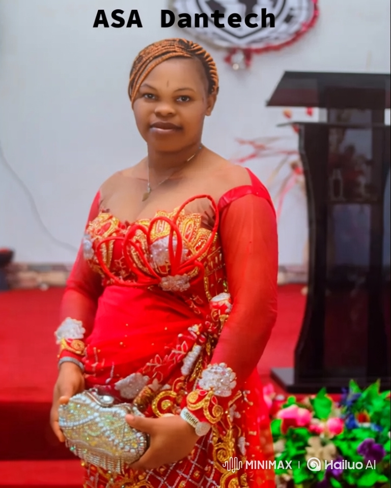 Woman's Elegant Dance in Flowing Red Dress