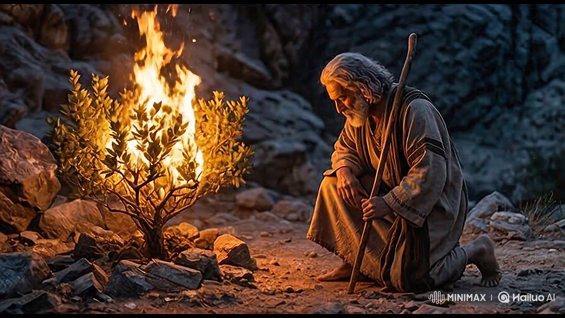 Moses' Awe and Reverence at the Burning Bush