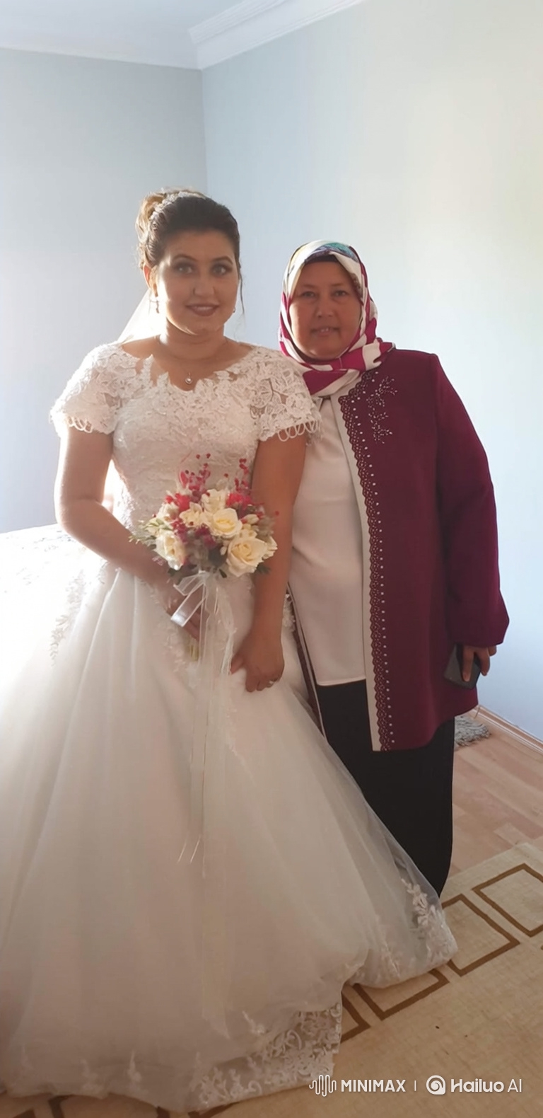 Bride and Mother Share Tender Wedding Moment