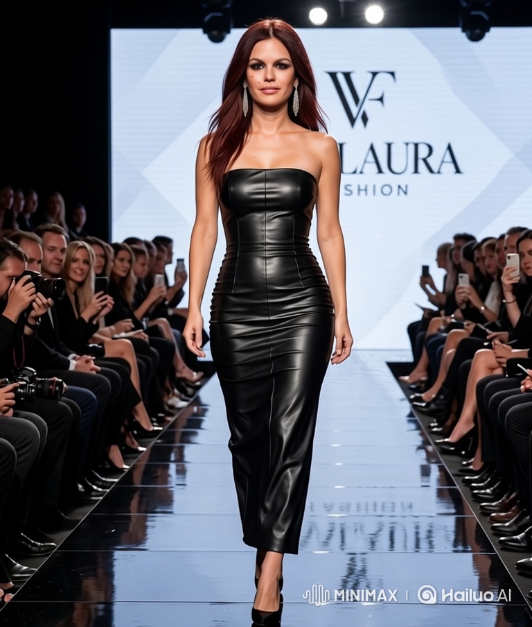 Runway embrace: Model's joy in unexpected hug
