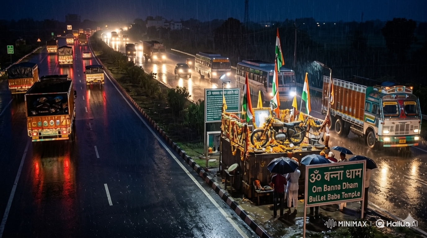 Rainy Night Temple Emergence: Prayer & Lightning