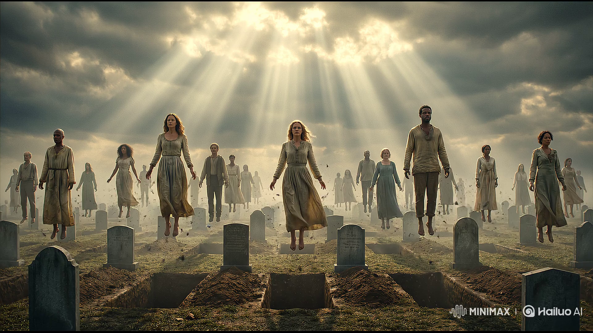 Graveyard Resurrection: Souls Lifted by Light